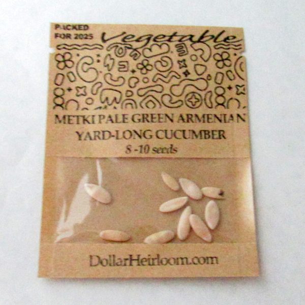 Cucumber - Metki Pale Green Armenian Yard-Long (8-10 Seeds)