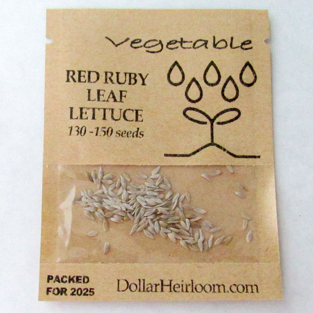 Lettuce – Leaf – Ruby Red (130-150 Seeds)