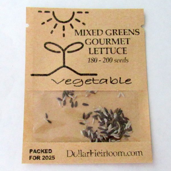 Lettuce - Mixed Greens - Gourmet Mixture (180-200 Seeds)