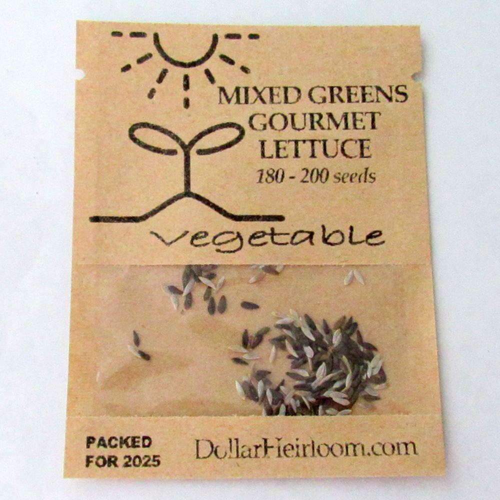 Lettuce – Mixed Greens – Gourmet Mixture (180-200 Seeds)