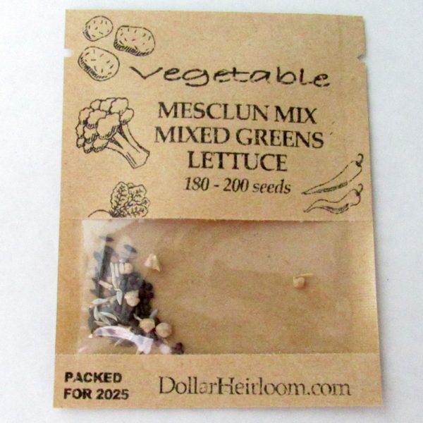Lettuce - Mixed Greens - Mesclun Mix (180-200 Seeds)