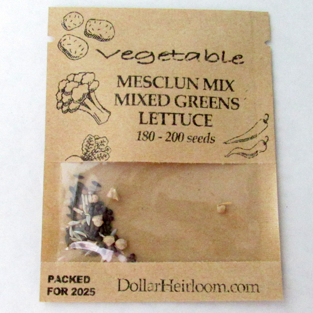 Lettuce – Mixed Greens – Mesclun Mix (180-200 Seeds)