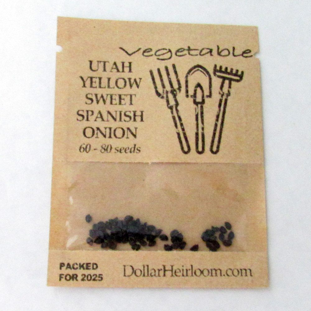 Onion – Long – Utah Yellow Sweet Spanish (60-80 Seeds)