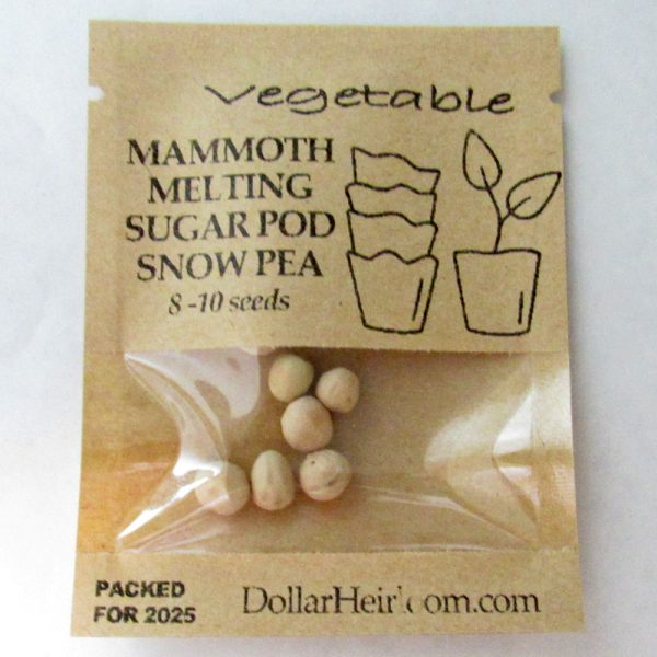 Pea - Snow - Mammoth Melting Sugar Pod (8-10 Seeds)