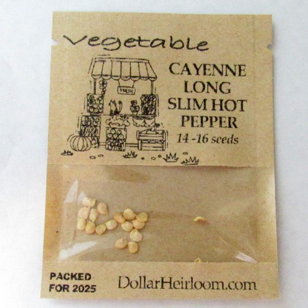 Pepper - Hot - Cayenne Long Slim (14-16 Seeds)