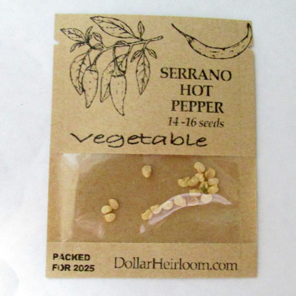Pepper - Hot - Serrano Tampiqueno (14-16 Seeds)