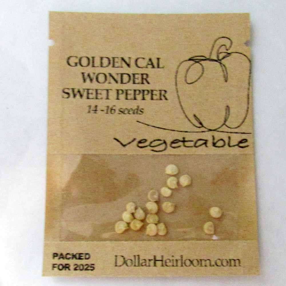 Pepper – Sweet – Golden Cal Wonder (14-16 Seeds)