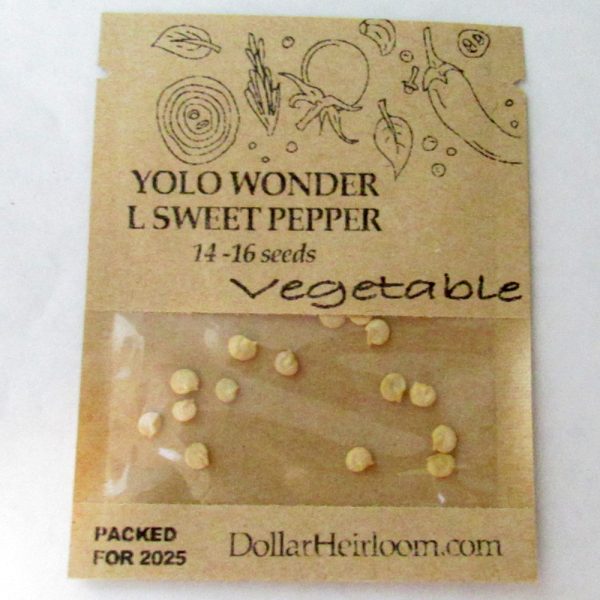Pepper - Sweet - Yolo Wonder L (14-16 Seeds)