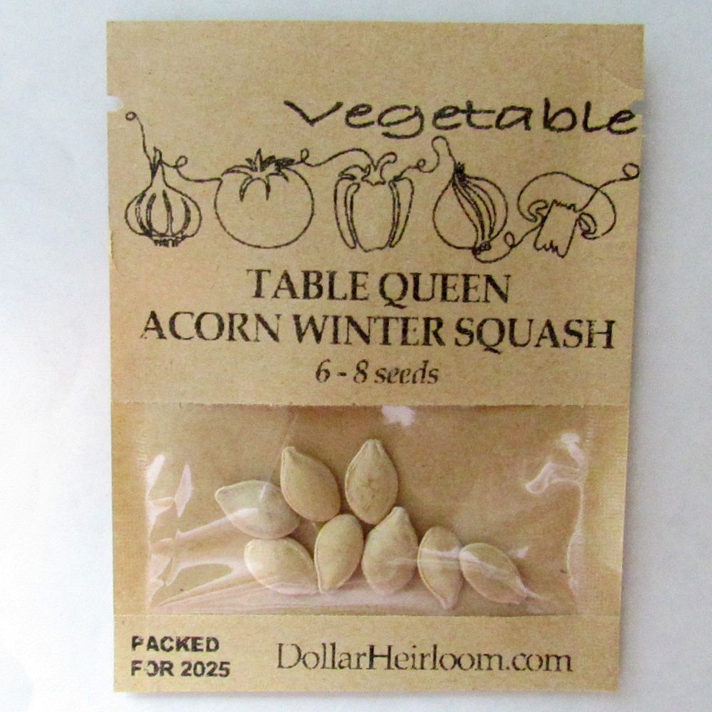 Squash – Winter – Table Queen Acorn  (6-8 Seeds)
