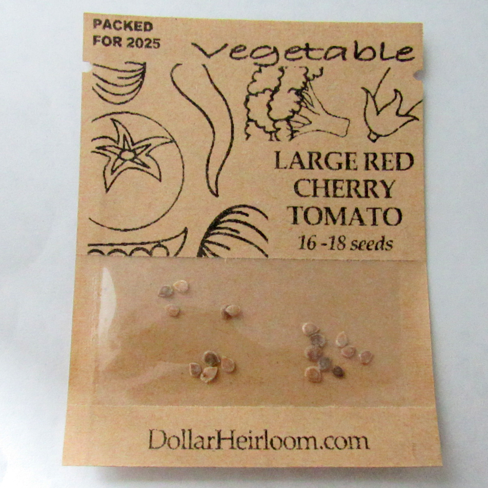 Tomato – Cherry – Large Red Cherry (16-18 Seeds)
