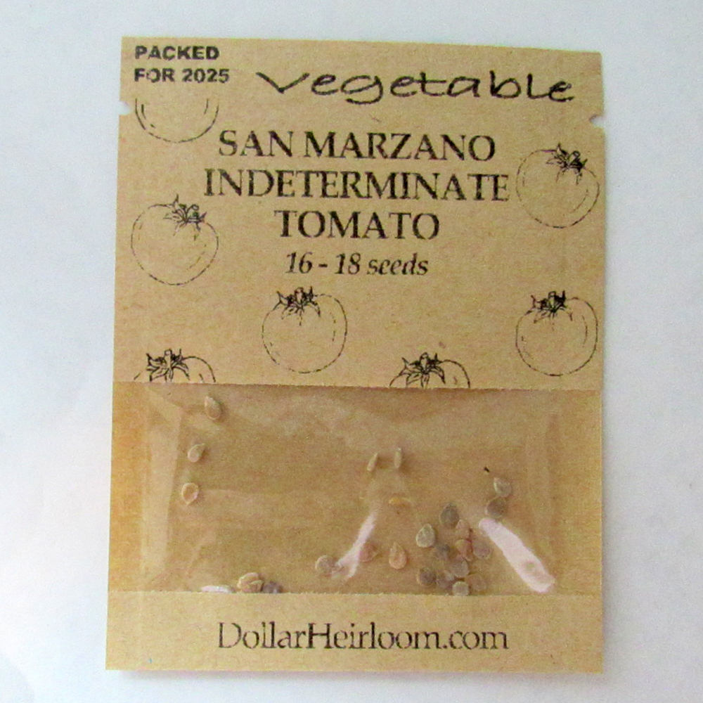 Tomato – Paste – San Marzano Determinate (16-18 Seeds)