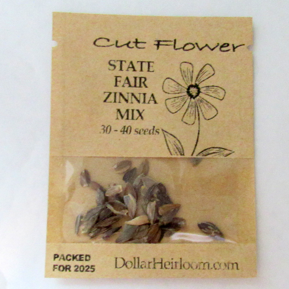 Zinnia – State Fair Mix (30-40 Seeds)