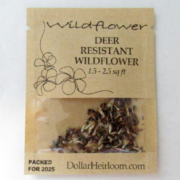 Deer Resistant Wildflower Seed Mix (1.5-2.5 Sq Ft)