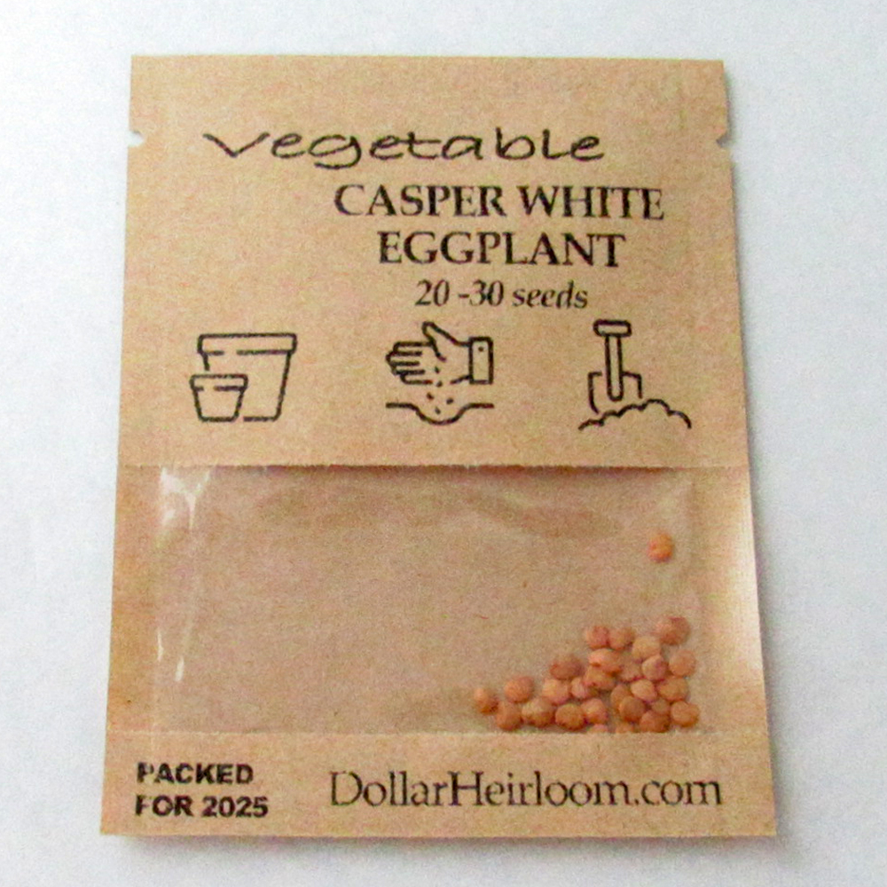 Eggplant – Casper White (20-30 Seeds)