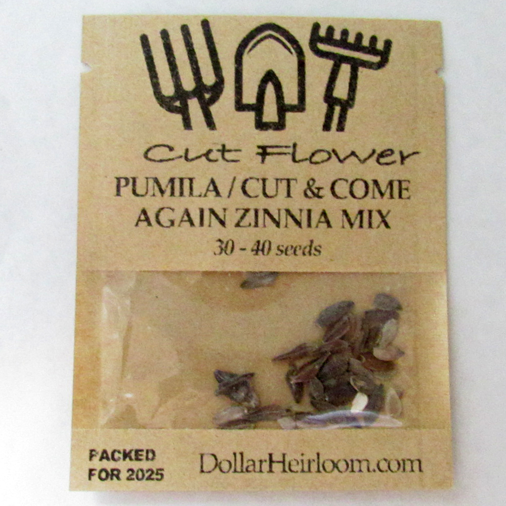 Zinnia – Pumila/Cut and Come Again Mix (30-40 Seeds)